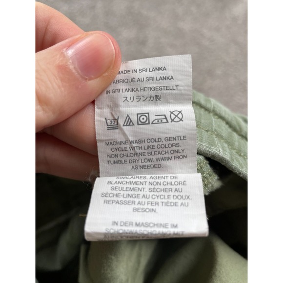 J Crew Pants Womens 10 Olive Woven Ankle Military Army Earthy Minimal Elastic - Picture 9 of 9